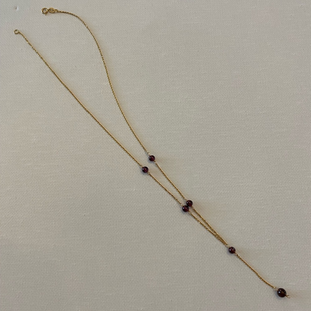 14k Yellow gold Lariat Necklace